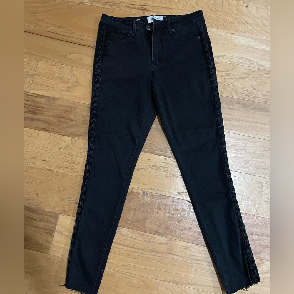 Lola Size 27 Black Braided Jean